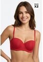 Brasier Tipo Strapless Elaborado En Microfibra Paquete X2 MJ102-085 BRASIER X2, T32B, NRGO_ROJO Lili Pink de Lili Pink