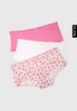 Pantie x3 Marfil-Rosa Lili Pink de Lili Pink