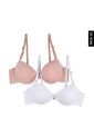Brasier x2 Blanco-Nude Lili Pink de Lili Pink