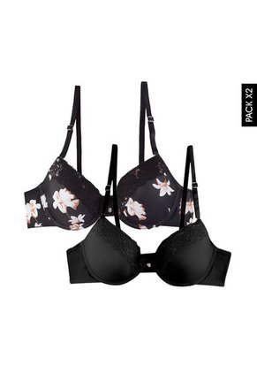 Brasier x2 Negro Lili Pink