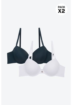 Brasier Confeccionado En Microfibra Sin Realce Paquete X2 4306D BRASIER X2, T36B, RSCL_AZCL Lili Pink