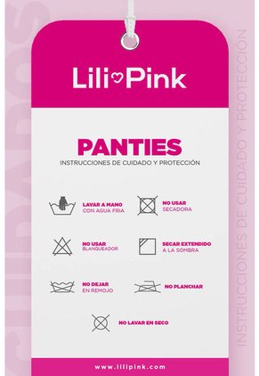 Pantie x3 Rosa-Negro-Blanco Lili Pink