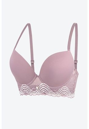 Conjunto Brasier Y Dos Panties En Microfibra Con Encaje 2191 CJTO TRIO, T34B/M, MRFL Lili Pink
