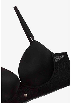 Conjunto De Tres Piezas: Brasier Más Dos Panties 2190 TRIO BRAS HIPST BOXER NEGRO T36 Lili Pink