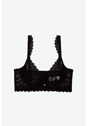 Brasier Individual Con Cobertura 3/4 Sin Copas EM178-005 BRASIER ENCAJE, T32B, NRGO Lili Pink