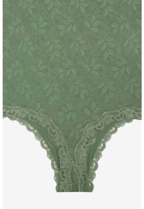 Body En Malla Con Encaje Y Escote Triangular EM159-002 BODY ENCAJE, TM, BLCO Lili Pink