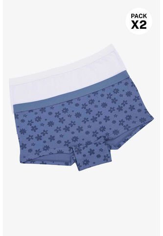 Boxer Confeccionado En Algodón Para Niñas Paquete X2 LJ103-012 PANTY ALG X2, T12, BLCO_FLRS Lili Pink Lili Pink