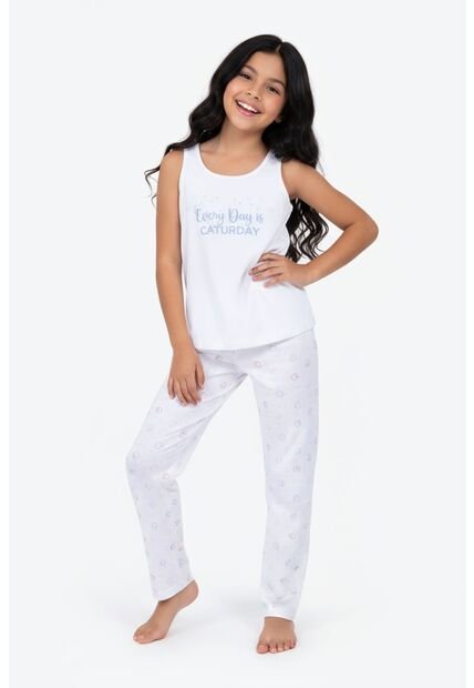 Conjunto Pijama Para Niña De 2 Piezas Confeccionado En Algodón LJ153-002 CJT PJM PNTLN LRG, T14, BLCO Lili Pink