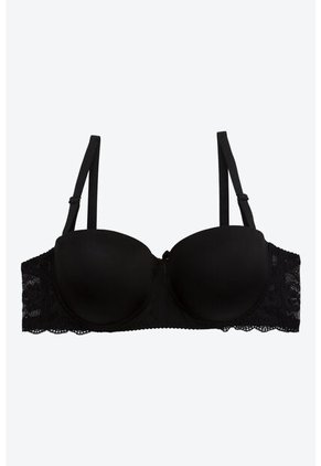 Brasier Strapless En Microfibra Y Encaje 4388 BRASIER T38B NEGRO Lili Pink