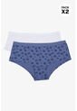 Panty Para Niña Paquete X2 Silueta Hipster En Algodón LJ103-009 PANTY ALG X2, T16, BLCO_FLRS Lili Pink de Lili Pink