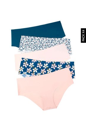 Pantie x5 Rosa-Azul-Blanco Lili Pink