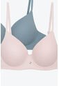 Brasier Con Copa 3/4 Paquete X2 Confeccionado En Microfibra 4351D BRASIER X2, T32B, RSCL_AZCL Lili Pink de Lili Pink