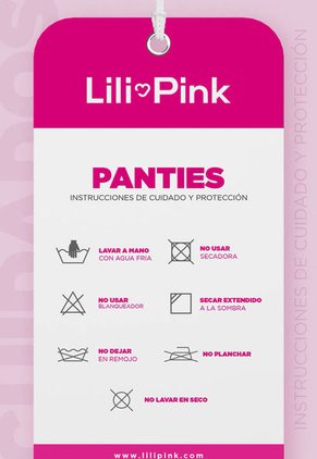 Pantie x3 Marfil-Gris-Celeste Lili Pink