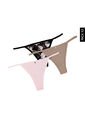 Pantie x3 Rosa-Café-Negro Lili Pink de Lili Pink