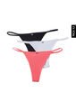Pantie x3 Negro-Blanco-Coral Lili Pink de Lili Pink