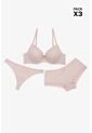 Conjunto Trío En Microfibra Incluye Brasier Más 2 Panties 2310 CONJUNTO BRASIER TRIO T36B/L RSCL Lili Pink de Lili Pink