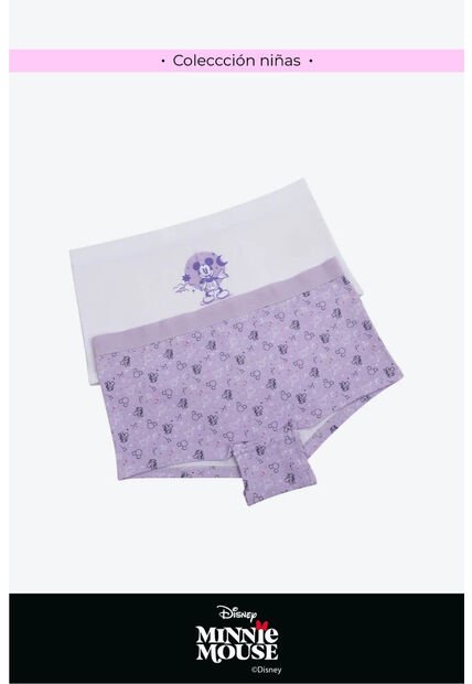 Boxer En Algodon Nueva Coleccion Disney Para Niñas Paquete X2 DK103-005 PANTY PAQX2, T08, BLCO_DBAN Lili Pink