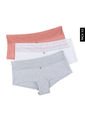 Pantie x3 Gris-Blanco-Terracota Lili Pink de Lili Pink
