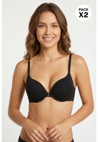 Brasier 3/4 Paquete X2 En Algodón Y Con Realce Medio 3332D BRASIER X2, T36B, NRGO_RSCL Lili Pink Lili Pink