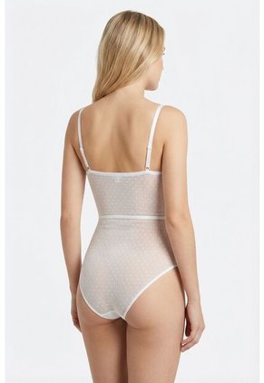 Body Elaborado En Malla Con Aro Y Tiras Ajustables EM159-005 BODY ENCAJE, T32B/S, VRML Lili Pink