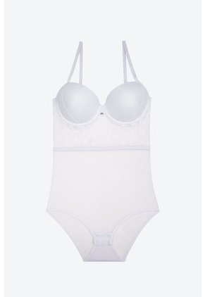 Body Elaborado En Malla Con Aro Y Tiras Ajustables EM159-005 BODY ENCAJE, T32B/S, VRML Lili Pink