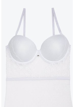 Body Elaborado En Malla Con Aro Y Tiras Ajustables EM159-005 BODY ENCAJE, T32B/S, VRML Lili Pink