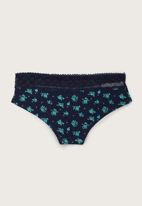 Pantie x3 Blanco-Turquesa-Azul Navy Lili Pink