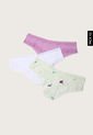 Pantie x3 Blanco-Rosa-Verde Lima Lili Pink de Lili Pink
