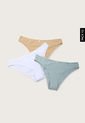Pantie x3 Blanco-Beige-Verde Grisáceo Lili Pink de Lili Pink