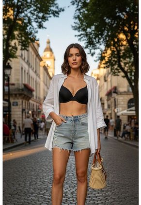 Brasier Individual Copa 3/4 MJ101-028 BRASIER NEGRO T36B Lili Pink