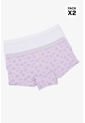 Boxer Confeccionado En Algodón Para Niñas Paquete X2 LJ103-012 PANTY ALG X2, T14, BLCO_FLRS Lili Pink de Lili Pink