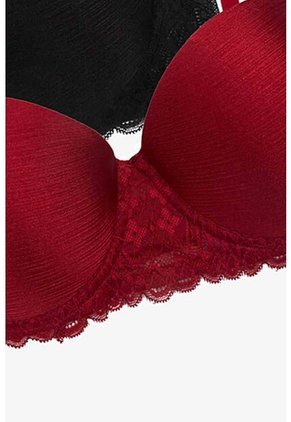 Brasier En Microfibra Satinada Tipo Strapless Paquete X2 IM102-044 BRASIER X2, T38B, NRGO_ROJO Lili Pink