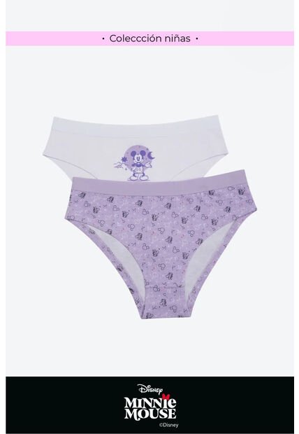 Hipster En Algodon Nueva Coleccion Disney Para Niñas Paquete X2 DK103-006 PANTY PAQX2, T06, BLCO_DBAN Lili Pink