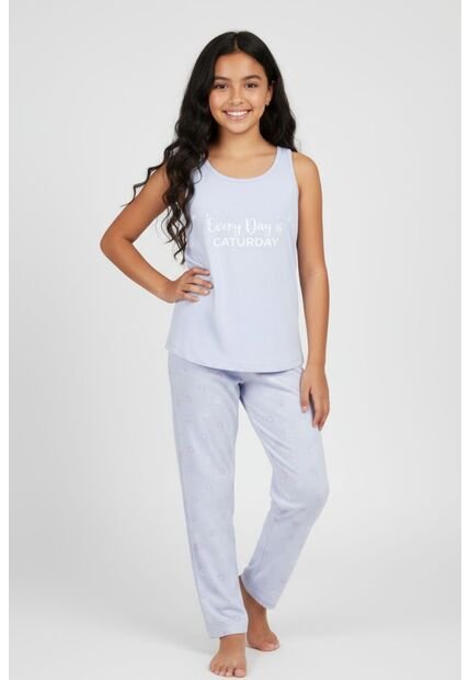 Conjunto Pijama Para Niña De 2 Piezas Confeccionado En Algodón LJ153-002 CJT PJM PNTLN LRG, T12, AZCL Lili Pink