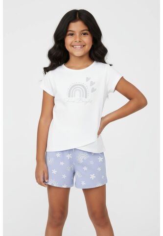 Pijama 2 Piezas Para Niñas En Algodón Fresco PJ128-002 CJT PIJMA PNTL, T16, BLCO_FLRS Lili Pink Lili Pink