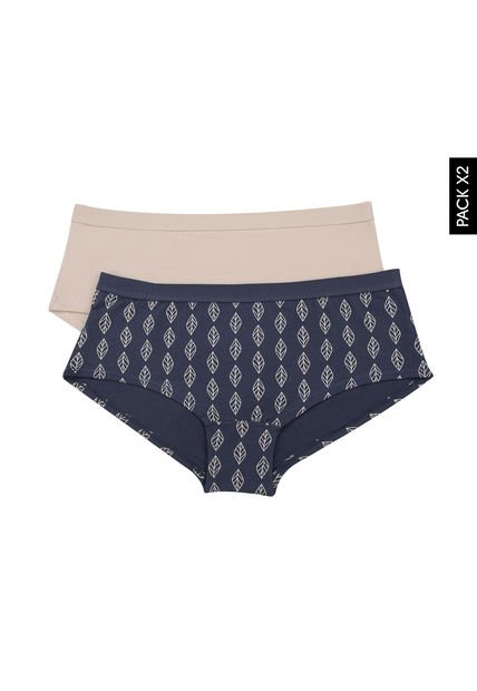 Pantie x2 Beige-Azul Lili Pink