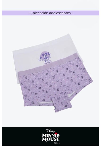 Boxer Nueva Coleccion Disney Para Adolescentes Paquete X2 DJ103-005 PANTY PAQX2, T14, BLCO_DBAN Lili Pink