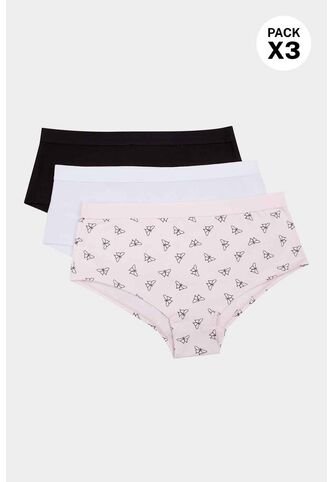Hipster Confeccionado En Algodón Para Adolecentes Paquete X3 T142 PANTY PAQX3, TS, NRGO_BLCO_RSCL Lili Pink Lili Pink