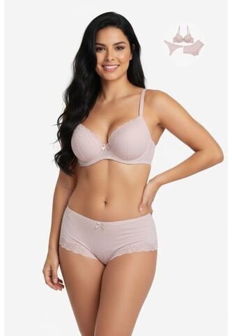 Conjunto Trío En Microfibra Incluye Brasier Más 2 Panties 2310 CONJUNTO BRASIER TRIO T36B/L RSCL Lili Pink Lili Pink