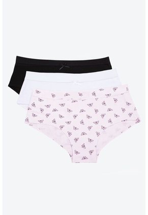 Hipster Confeccionado En Algodón Para Adolecentes Paquete X3 T145 PANTY PAQX3, TS, NRGO_BLCO_RSCL Lili Pink