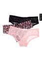 Pantie x3 Negro-Rosa Lili Pink de Lili Pink