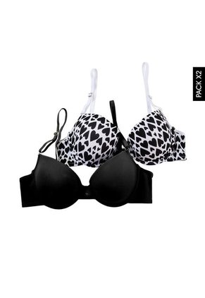 Brasier x2 Negro-Blanco Lili Pink