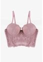 Brasier Tipo Bustier Con Base Inferior Elaborada En Encaje EM178-012 BRASIER ENCAJE, T36B, ROSA Lili Pink de Lili Pink