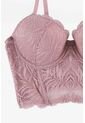 Brasier Tipo Bustier Con Base Inferior Elaborada En Encaje EM178-012 BRASIER ENCAJE, T36B, ROSA Lili Pink de Lili Pink