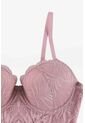 Brasier Tipo Bustier Con Base Inferior Elaborada En Encaje EM178-012 BRASIER ENCAJE, T36B, ROSA Lili Pink de Lili Pink