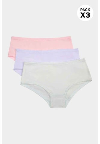 Hipster Para Niñas Confeccionado En Algodón Paquete X3 196 PANTY PAQX3, T04, BLCO_RSCL_FLRS Lili Pink Lili Pink