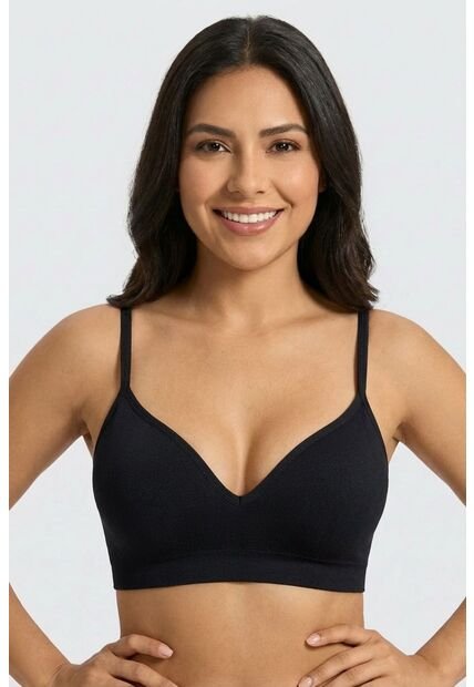 Brasier Triangular Individual Seamless Confeccionado En Poliamida MJ101-091 BRASIER SMLESS, T38B, MRFL Lili Pink