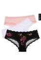 Pantie x3 Blanco-Nude-Negro Lili Pink de Lili Pink