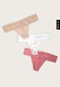 Pantie x3 Nude-Coral-Blanco Lili Pink de Lili Pink