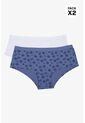 Panty Para Niña Paquete X2 Silueta Hipster En Algodón LJ103-009 PANTY ALG X2, TXS, BLCO_FLRS Lili Pink de Lili Pink